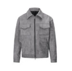 Men's-Handmade-Flap-Pockets-Gray-Suede-Leather-Jacket