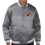 NFL-Arizona-Cardinals-Full-Snap-Gray-Satin-Jacket