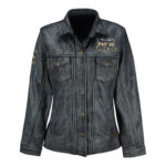NFR Las Vegas Rodeo 2024 Grey Leather Jacket