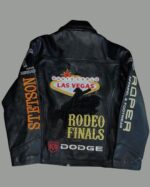 NFR Las Vegas Rodeo Monte Carlo Roper Leather Jacket
