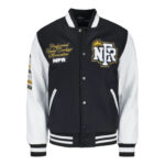 NFR Rodeo Quincy Black White Letterman Varsity Jacket