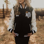 NFR Rodeo Black White Varsity Jacket