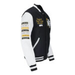 NFR Rodeo Quincy Black White Letterman Varsity Jacket