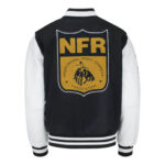 NFR Rodeo Quincy Black White Letterman Varsity Jacket