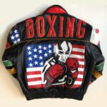 Rare Ringside Boxing Multi Country Flag Leather Jacket