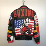 Rare Ringside Boxing Multi Country Flag Leather Jacket