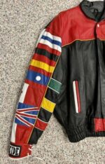 Rare Ringside Multi Country Flag Boxing Leather Jacket