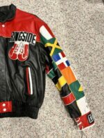Rare Ringside Multi Country Flag Boxing Leather Jacket