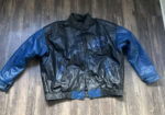 Vtg-Looney-Tunes-Taz-Black-And-Blue-Leather-Jacket