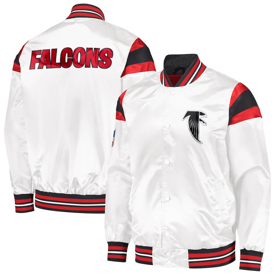 White-NFL-Team-Atlanta-Falcons-Full-Snap-Satin-Jacket-1 White-NFL-Team-Atlanta-Falcons-Full-Snap-Satin-Jacket