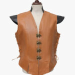 Men's-Handmade-2-Side-Laced-Tan-Leather-Vest