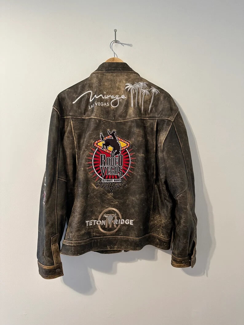 NFR 2022 Las Vegas Mirage Leather Jacket (1) NFR 2022 Las Vegas Mirage Leather Jacket