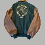 RARE Vintage Wrangler NFR Rodeo Green Brown Varsity Jacket