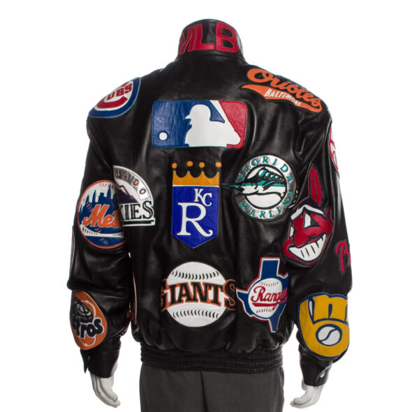 Vtg-Jeff-Hamilton-MLB-All-Teams-Patchwork-Leather-Jacket