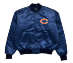 Vtg-NFL-Chicago-Bears-Navy-Satin-Bomber-Jacket