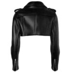 Women's-Biker-Short-Style-Black-Leather-Jacket