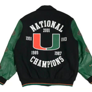 Black-Green-NCAA-Miami-Hurricanes-Varsity-Jacket