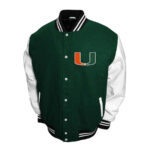 Green-NCAA-Miami-Hurricanes-Full-Snap-Varsity-Jacket