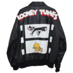 Looney-Tunes-Friends-Bugs-Taz-Daffy-Tweety-Leather-Jacket
