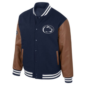 Navy-Penn-State-Nittany-Lions-Full-Snap-Varsity-Jacket
