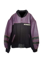 Rare Vintage Peanuts Snoopy Wool Leather Jacket