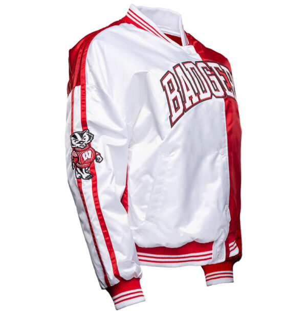 Red-White-NCAA-Wisconsin-Badgers-Team-Satin-Jacket