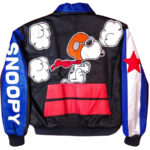 Snoopy Peanuts Vintage Cartoon Leather Jacket