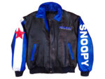 Snoopy Peanuts Vintage Cartoon Leather Jacket