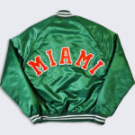 Vintage-80s-NCAA-Miami-Hurricanes-Green-Satin-Jacket