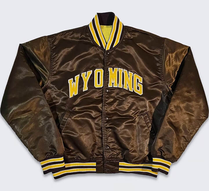 Vintage-NCAA-Wyoming-Cowboys-Brown-Satin-Jacket-1 Vintage-NCAA-Wyoming-Cowboys-Brown-Satin-Jacket