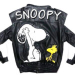 Vintage Peanuts Snoopy Woodstock Leather Jacket