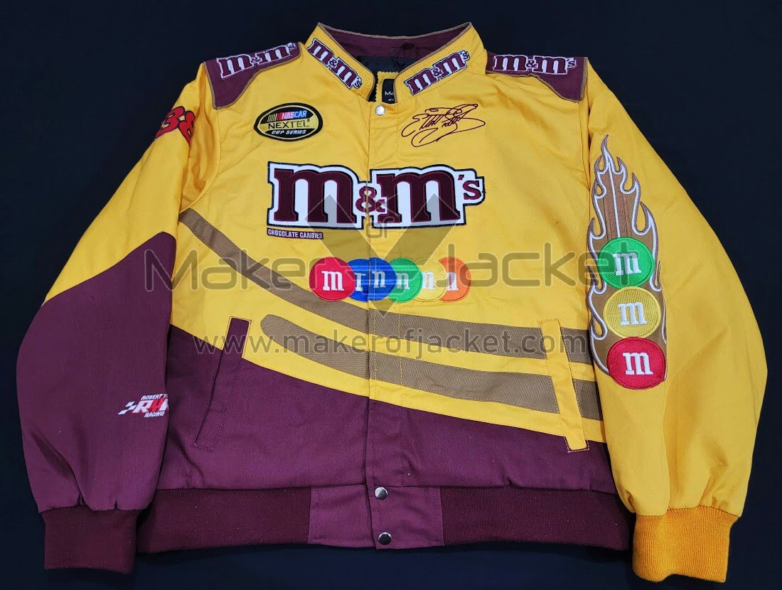 限定　m&m's NASCAR レーシングジャケット　men's M イエロー Men's Kyle Busch JH Design Yellow M&M's Twill Jacket