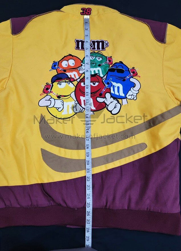 Vintage Yellow M&M Nascar Racing Jacket Size Men's 2XL - Maker of