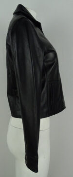 Women's-NCAA-Iowa-Hawkeyes-Full-Zip-Black-Leather-Jacket