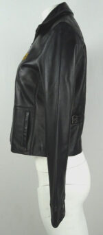 Women's-NCAA-Iowa-Hawkeyes-Full-Zip-Black-Leather-Jacket