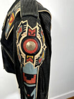 1980s Wolf Leather Biker Jacket