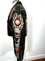1980s Wolf Leather Biker Jacket