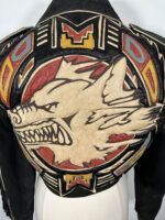 1980s Wolf Leather Biker Jacket