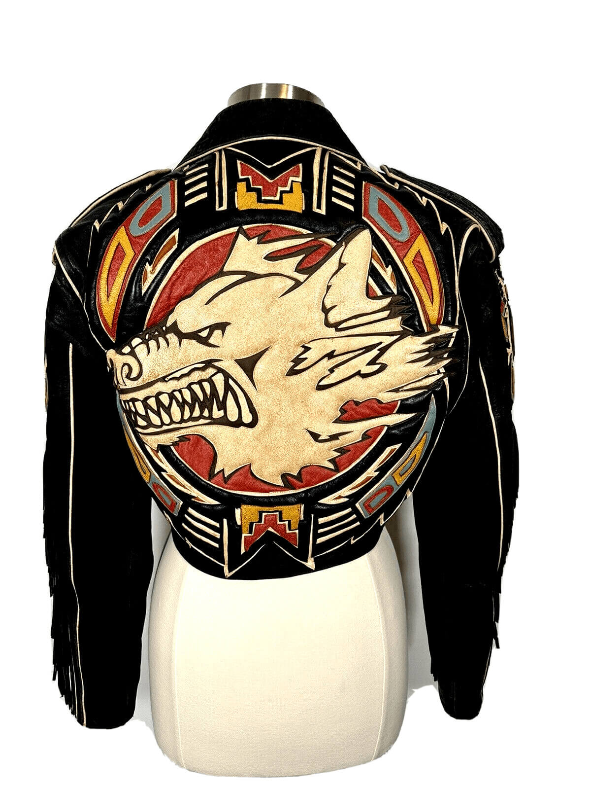 1980s Wolf Leather Biker Jacket(9) 1980s Wolf Leather Biker Jacket
