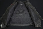 Inside View Of Ducati Black leather jacket Quilted Lining