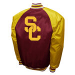 Maroon-Yellow-NCAA-USC-Trojans-Full-Snap-Satin-Jacket