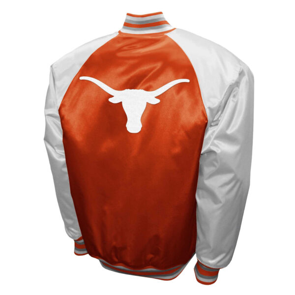 Orange-Gray-NCAA-Texas-Longhorns-Full-Snap-Satin-Jacket