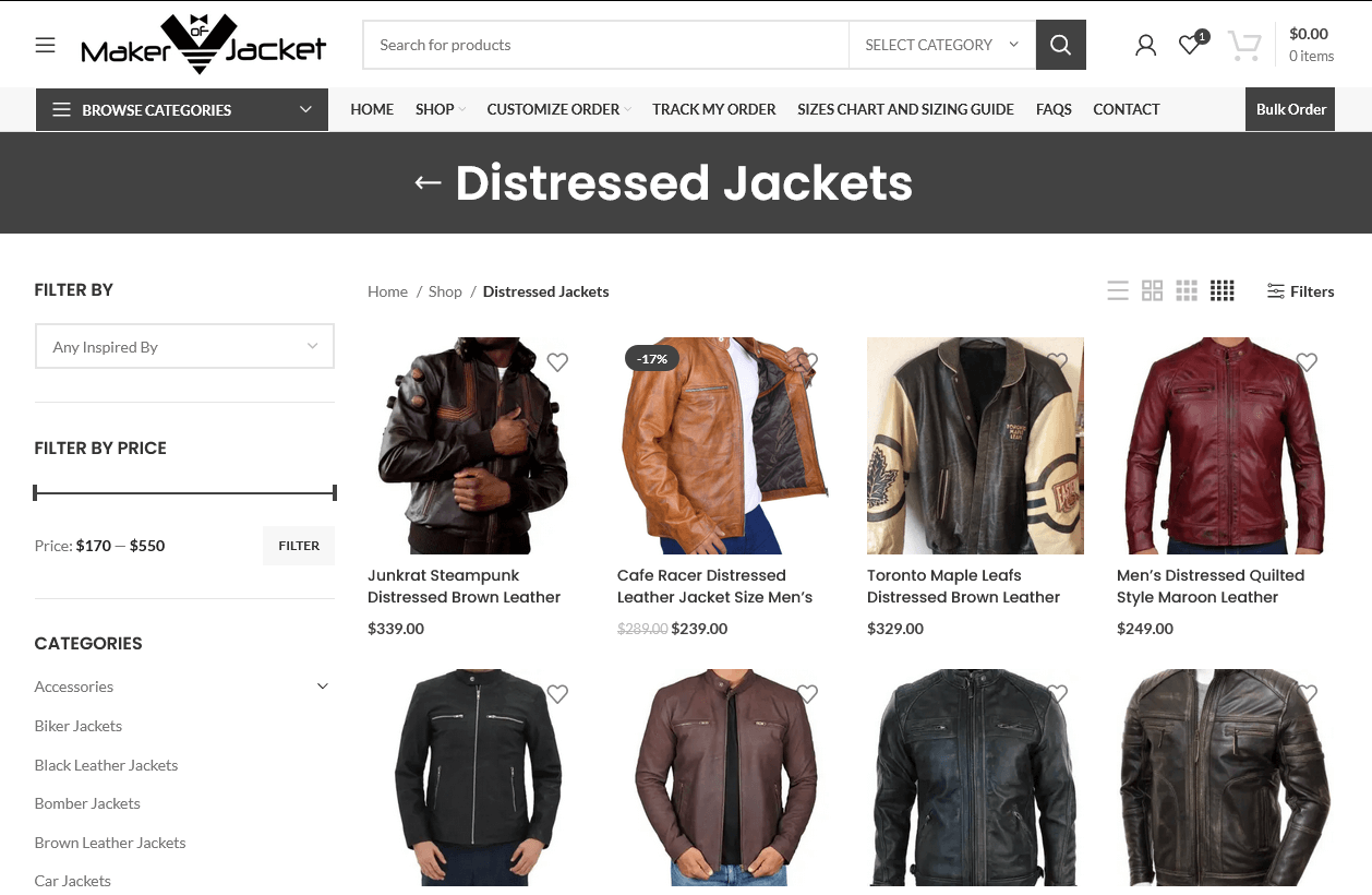 Distressed Jackets Collection