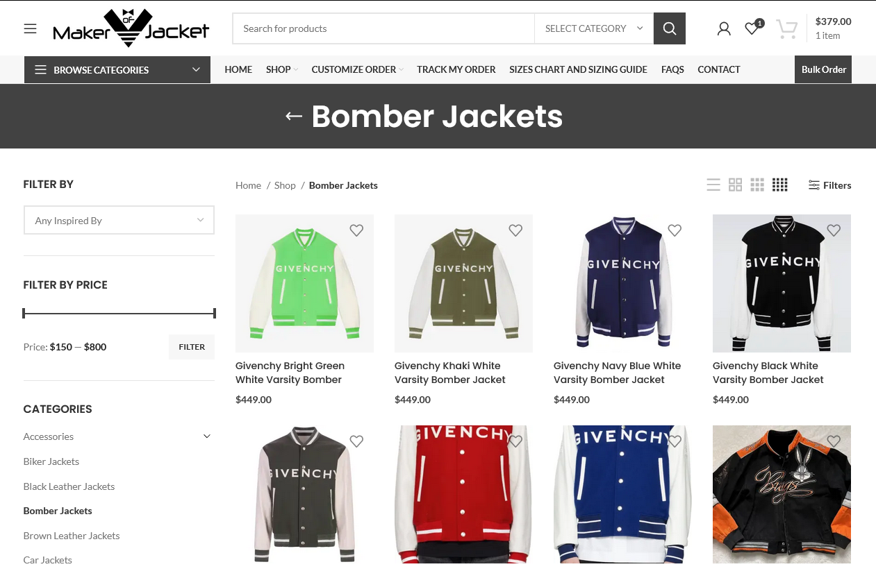 Bomber Jackets Collection