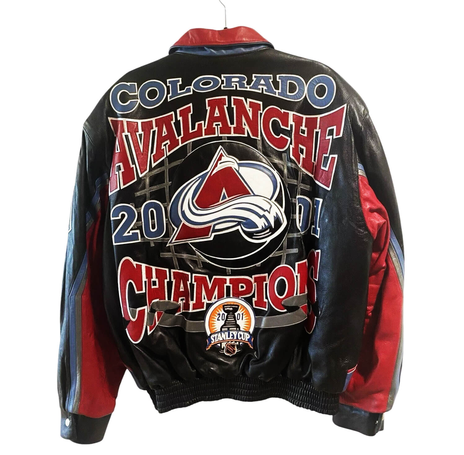 Colorado Avalanche Jeff Hamilton 2001 Champions Leather Jacket