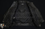 Inside View of Corvette Leather jacket featuring quilted inner lining.
