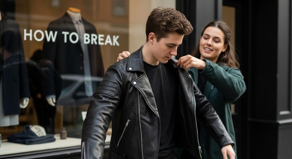 break in leather jacket