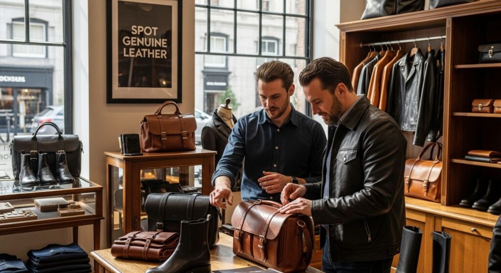 spot genuine leather