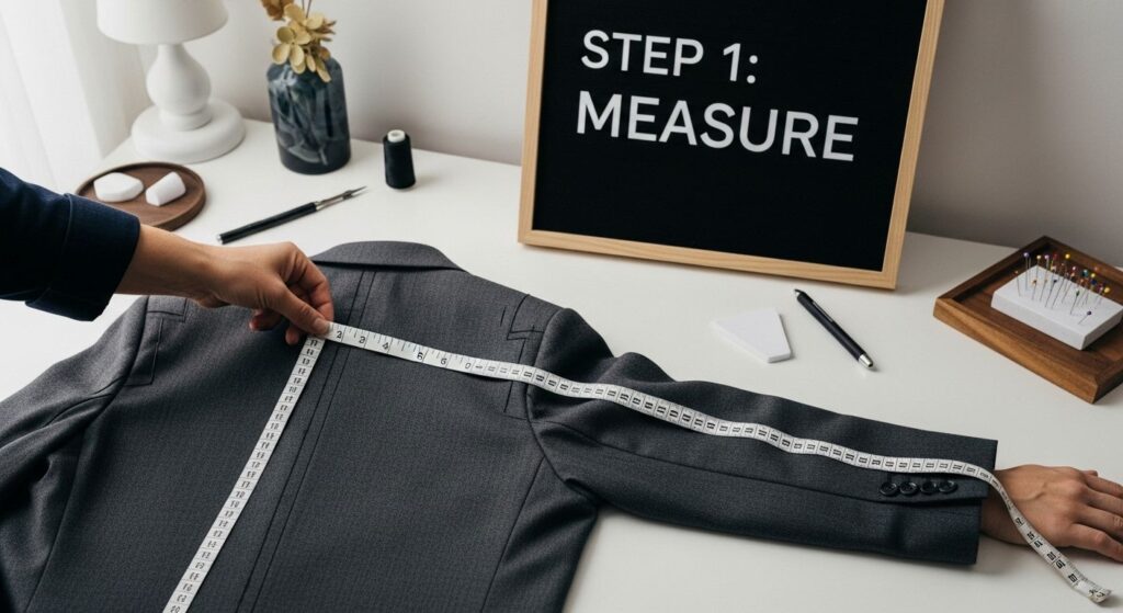 measure jacket sleeves