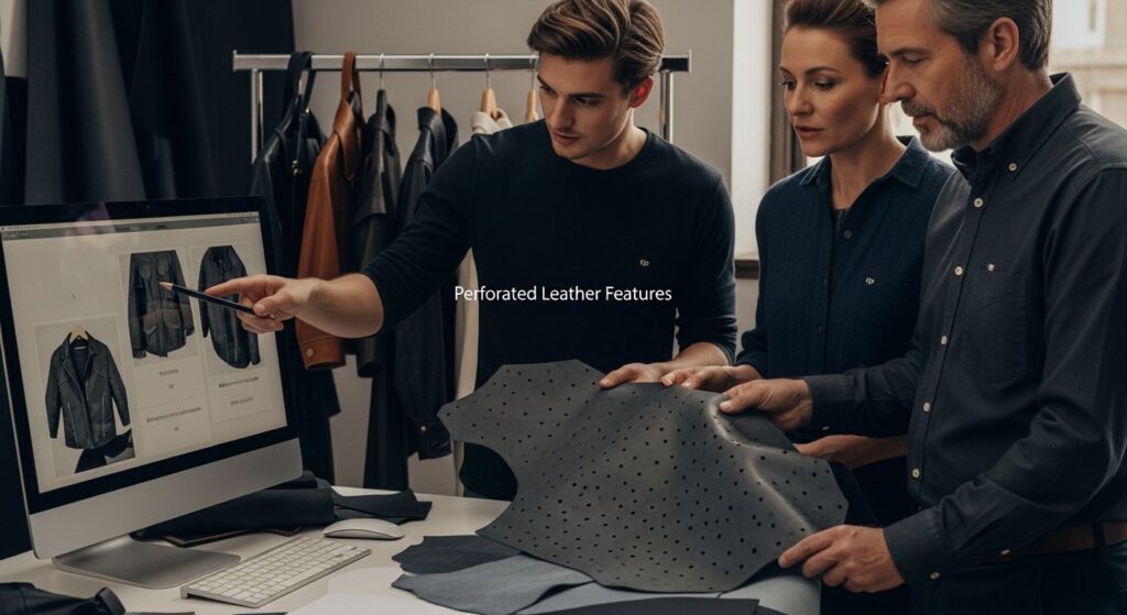 perforated leather fashion studio
